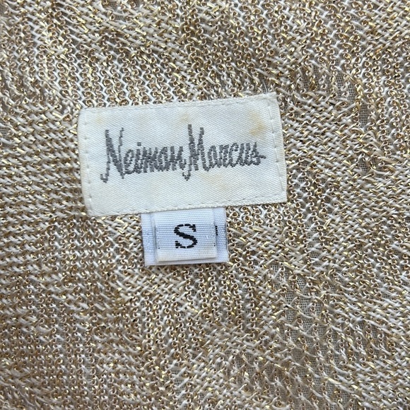 Vintage Nieman Marcus Dress 80's 90's Gold Party Dress with Drop Waist Fringe - Picture 4 of 8